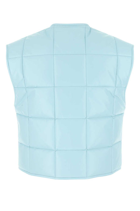 BOTTEGA VENETA Pastel Light-Blue Padded Vest for Women