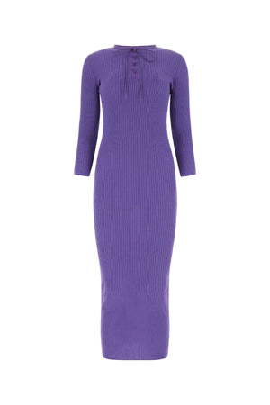 MOSCHINO Chic Purple Wool Long Dress for Women