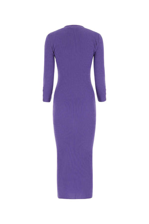 MOSCHINO Chic Purple Wool Long Dress for Women