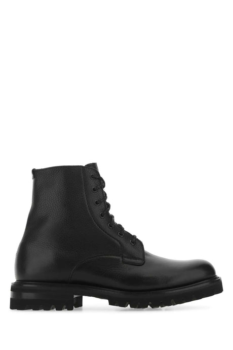 CHURCH'S Men's Classic Black Leather Ankle Boots