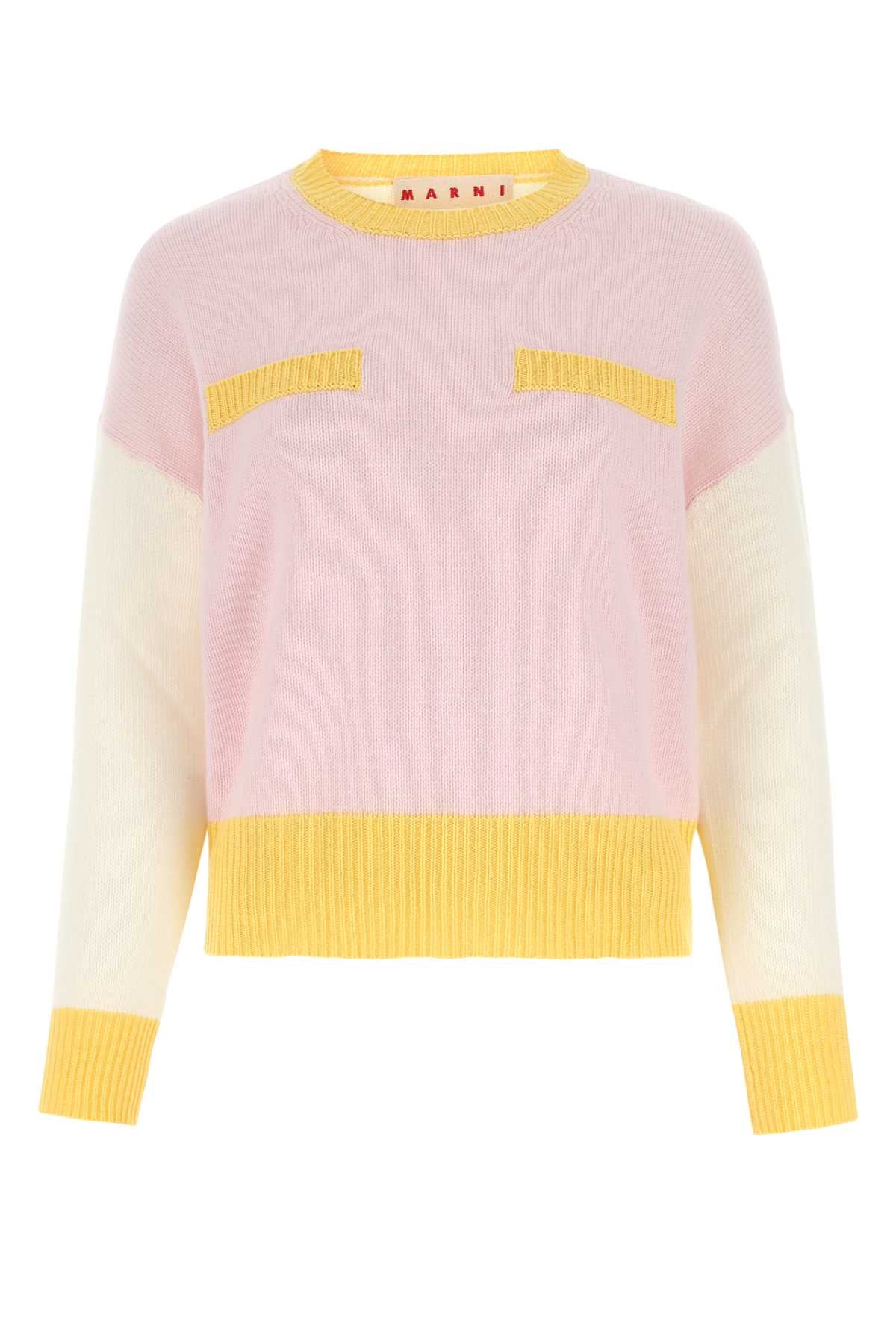 MARNI Oversized Multicolor Cashmere Sweater