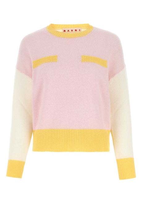 MARNI Oversized Multicolor Cashmere Sweater