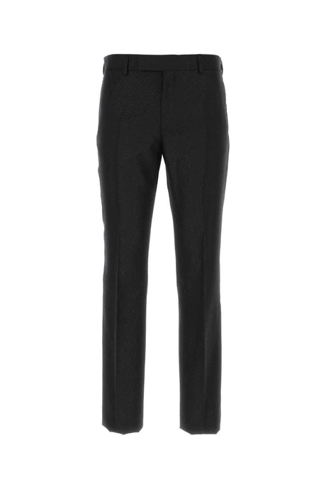 VERSACE Black Wool Blend Pants for Men - 2024 Collection