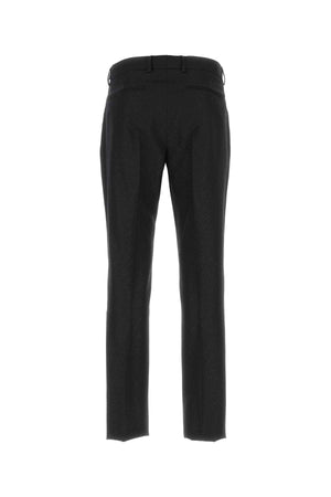 VERSACE Black Wool Blend Pants for Men - 2024 Collection