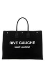 SAINT LAURENT Chic Black Canvas Rive Gauche Shopping Handbag - 48 cm x 36 cm x 11 cm