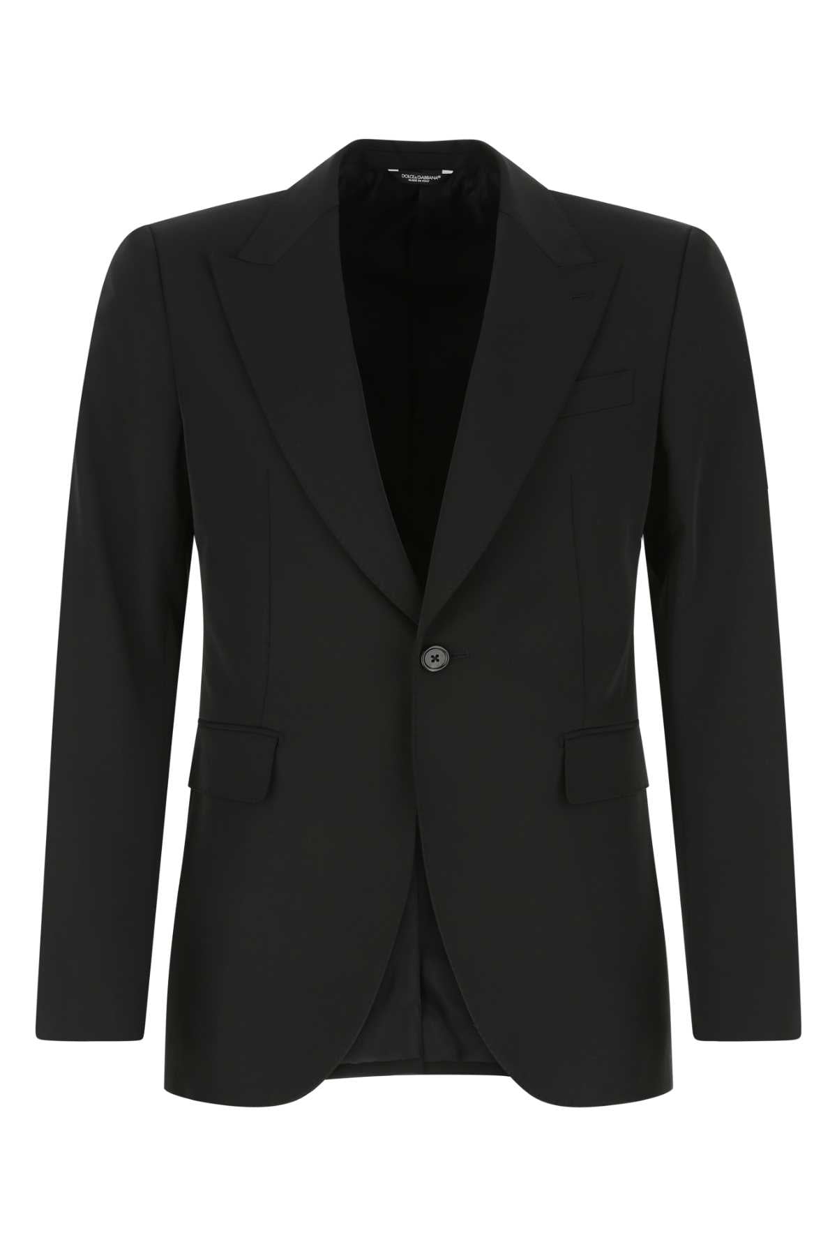 DOLCE & GABBANA Men's Black Stretch Polyester Blazer