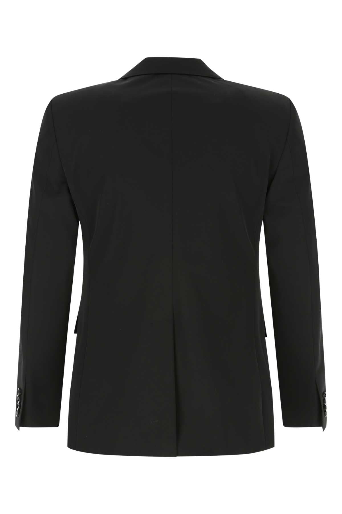 DOLCE & GABBANA Men's Black Stretch Polyester Blazer