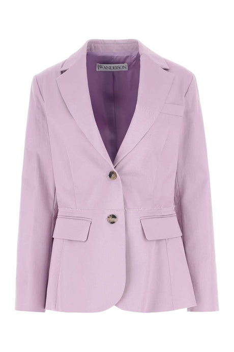 JW ANDERSON Lilac Stretch Cotton Blazer