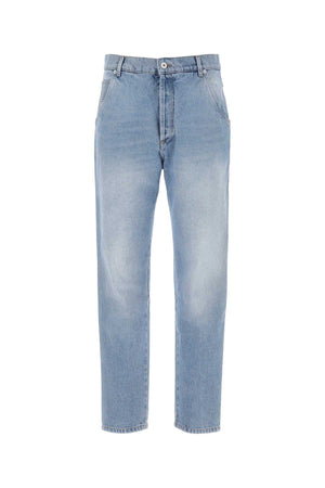 BALMAIN Light Blue Denim Jeans for Men - 2024 Collection