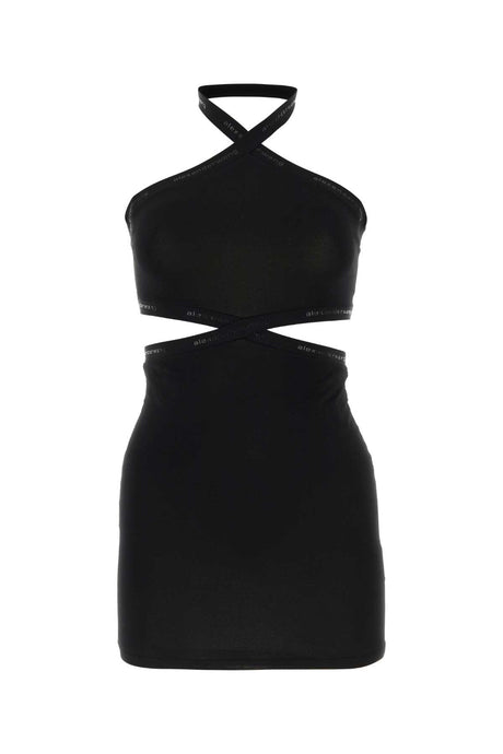 T BY ALEXANDER WANG Stylish Black Viscose Knit Mini Dress