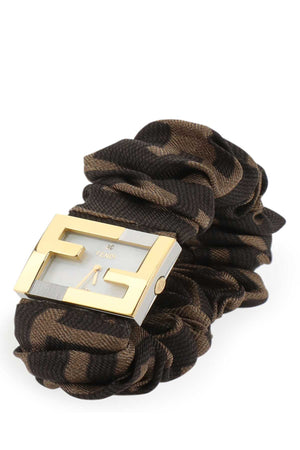 FENDI Mini Stainless Steel and Nylon Baguette Watch