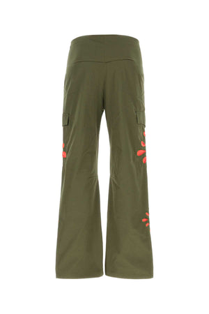 BLUEMARBLE Army Green Cotton Cargo Pants for Men - Trendy and Functional