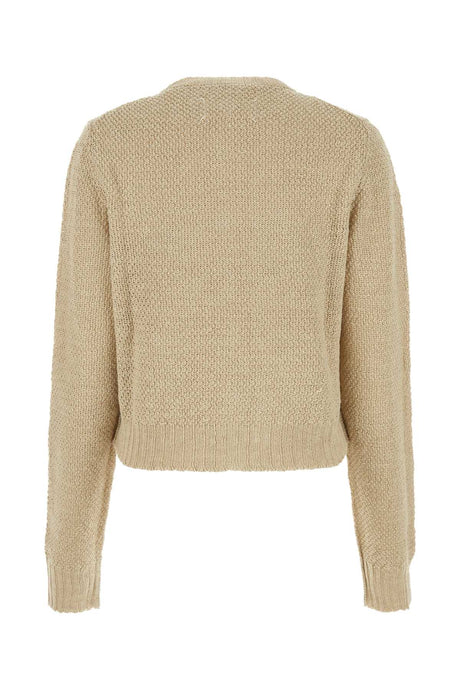 MAISON MARGIELA Beige Hemp Cardigan for Women - Spring 2024