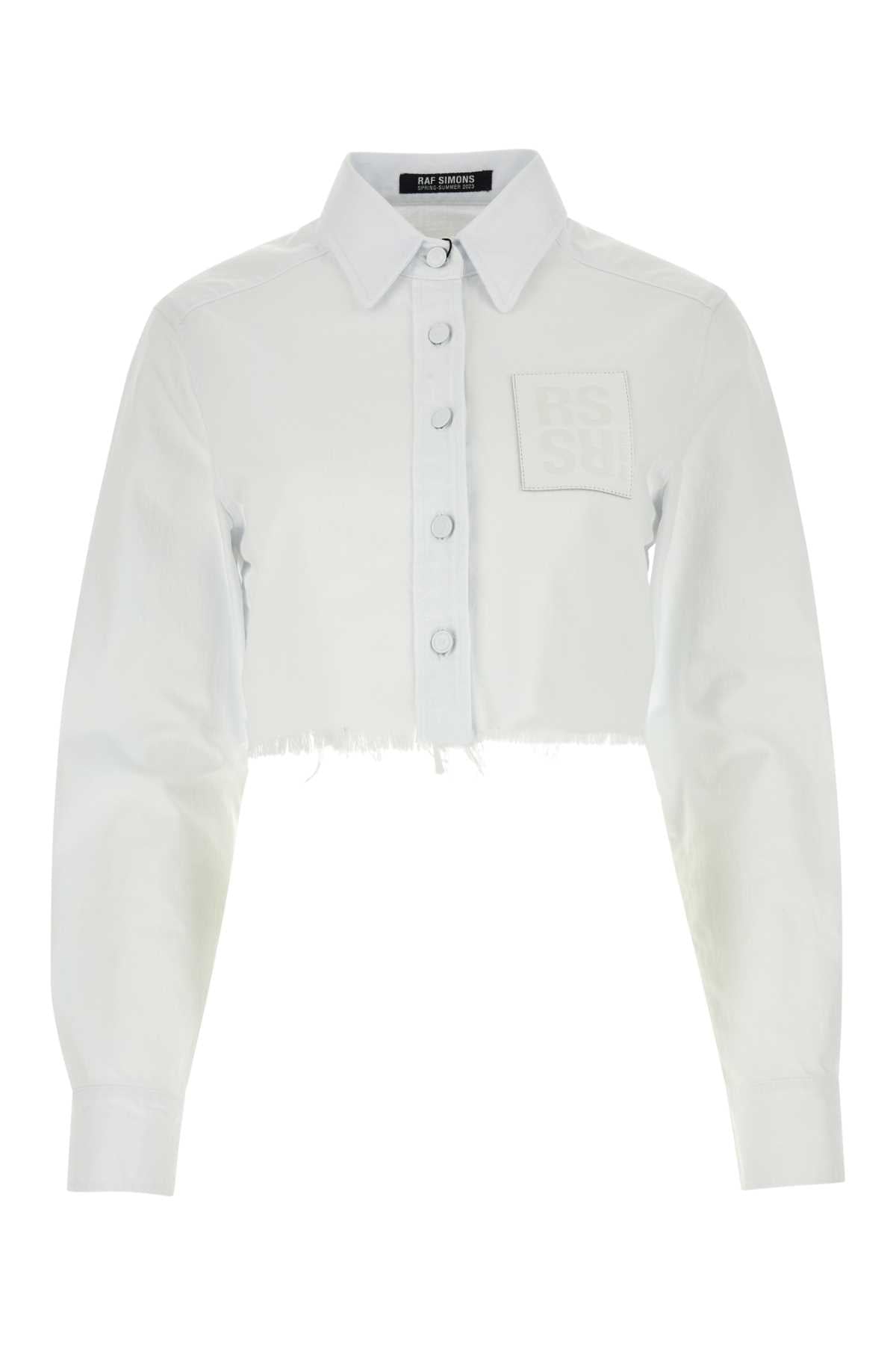 RAF SIMONS Classic White Denim Shirt for Women