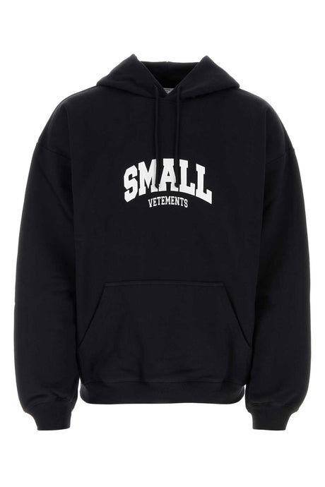 VETEMENTS Oversized Black Cotton Blend Sweatshirt