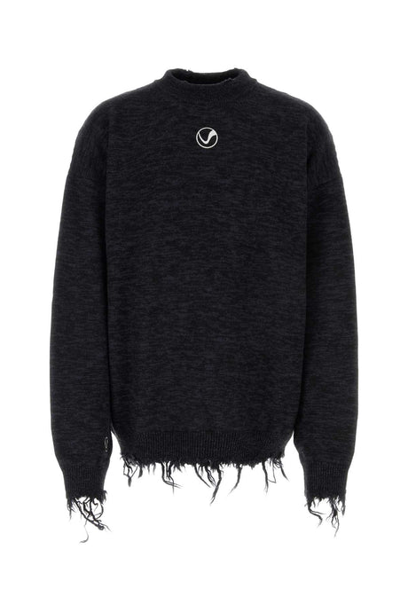 VETEMENTS Oversized Two-Tone Wool Sweater for Men