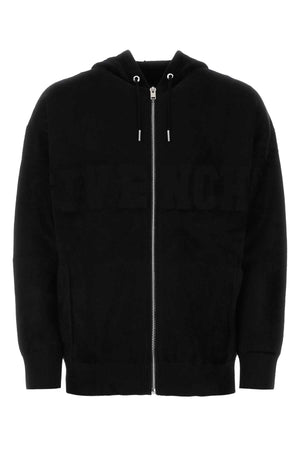 GIVENCHY Oversize Black Viscose Blend Sweatshirt for Men