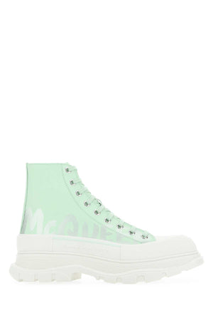 ALEXANDER MCQUEEN Leather Tread Slick Sneaker - Sea Green