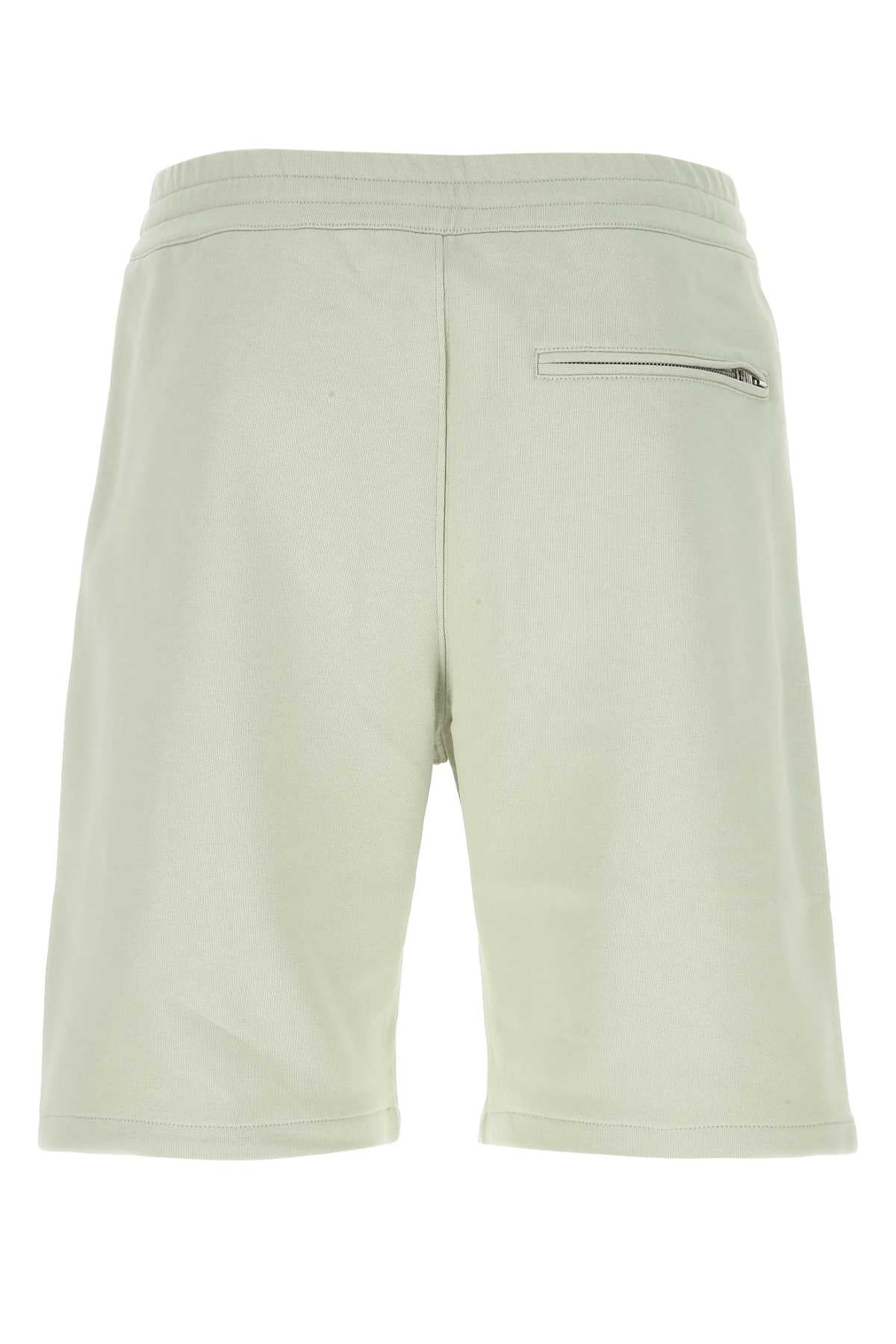 ALEXANDER MCQUEEN Pastel Green Cotton Bermuda Shorts