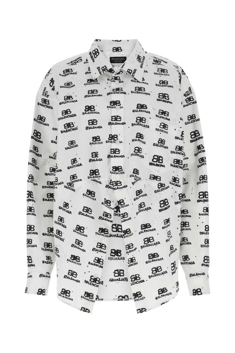 BALENCIAGA Printed Poplin Shirt - Women's Collection