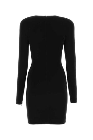 BALENCIAGA Chic Black Twill Mini Dress