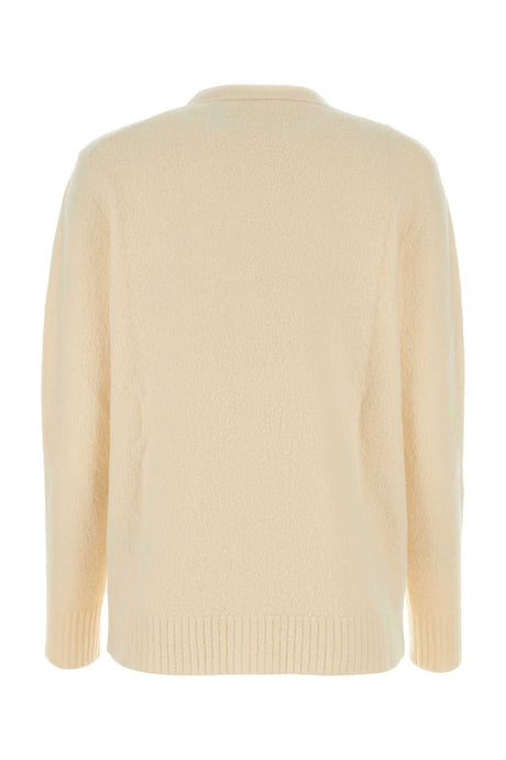 JIL SANDER Ivory Wool Cardigan for Women - Cozy Elegance