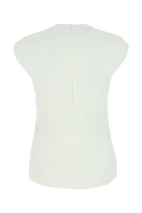 STELLA McCARTNEY Elegantly Tailored White Crepe Top