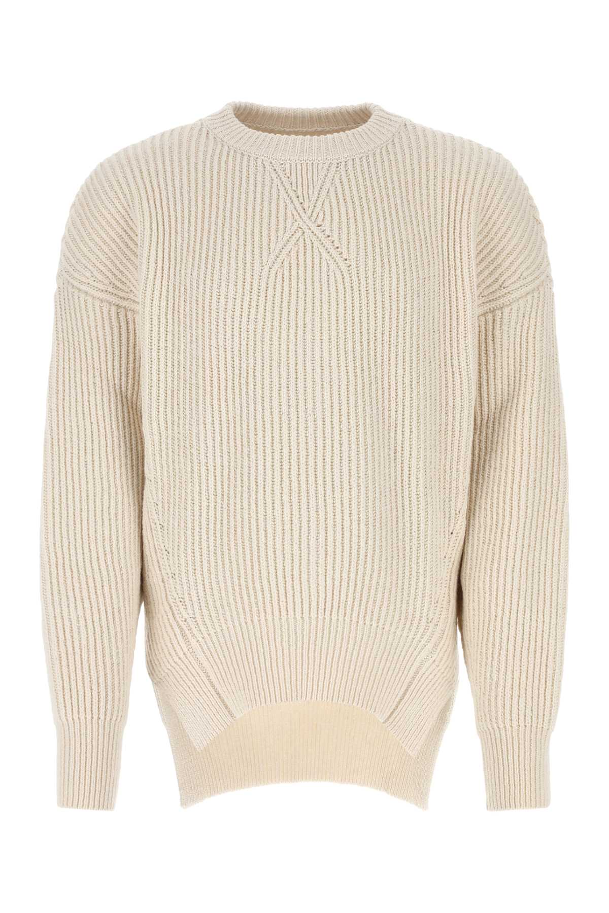 JIL SANDER Ivory Cotton and Wool Sweater for Men