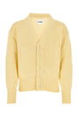 JIL SANDER Pastel Yellow Knit Cardigan for Men