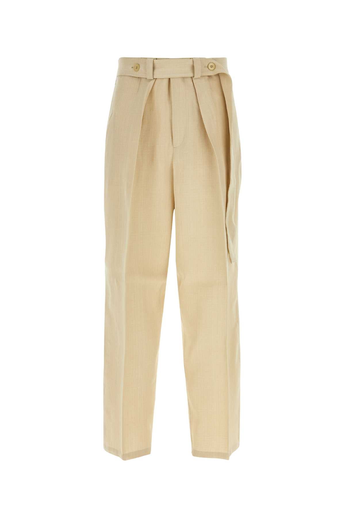 JIL SANDER Beige Wide-Leg Pants for Men