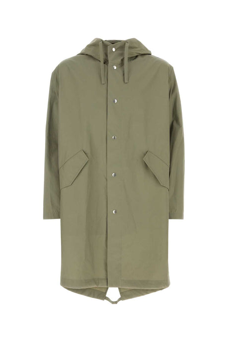 JIL SANDER Sage Green Cotton Parka Jacket for Men - 2023 Spring Style