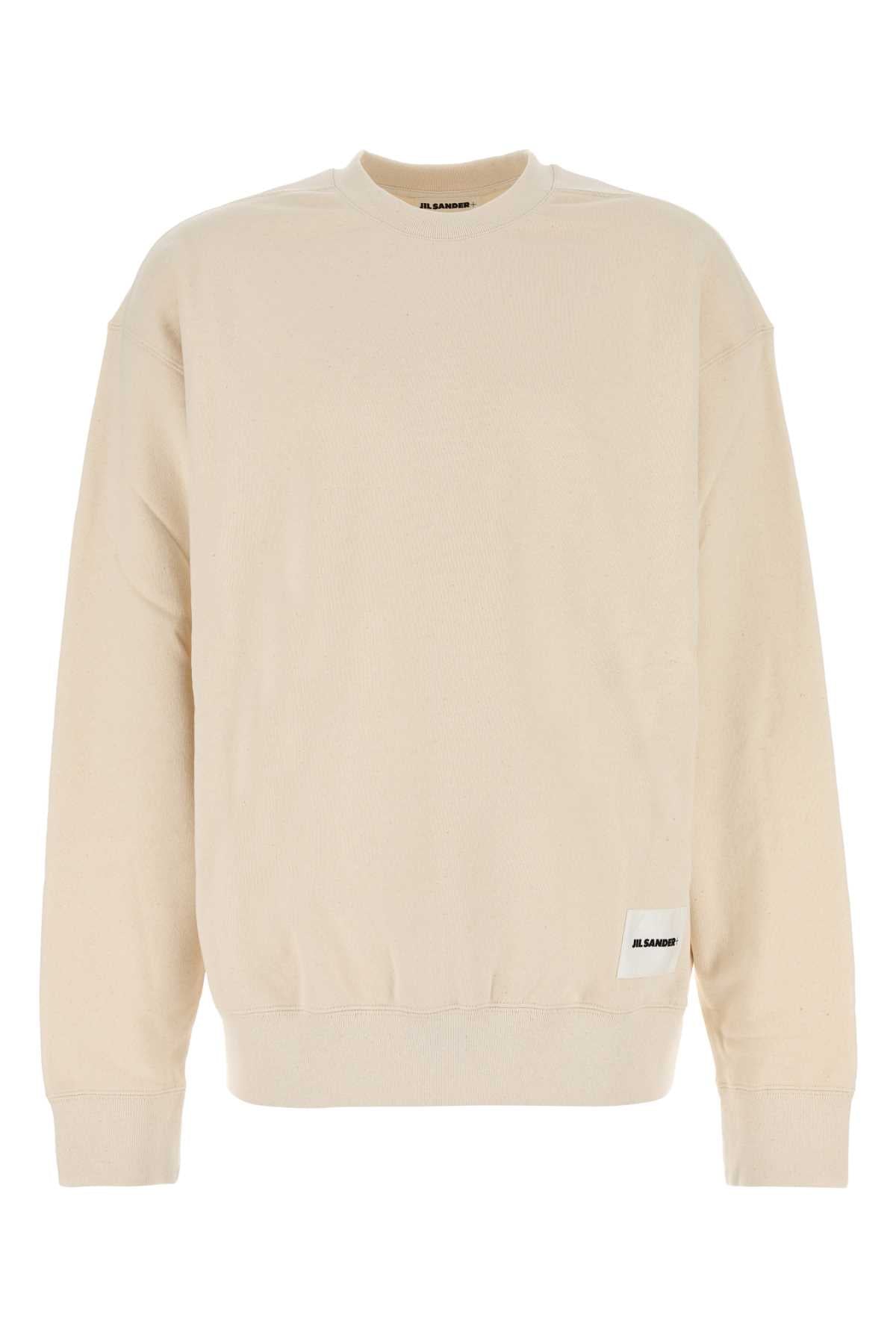 JIL SANDER Melange Cream Cotton Sweatshirt for Men