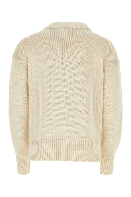 JIL SANDER Modern Ivory Cotton Cardigan for Men