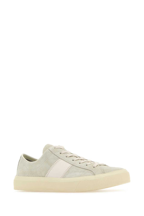 TOM FORD Light Grey Suede Sneakers