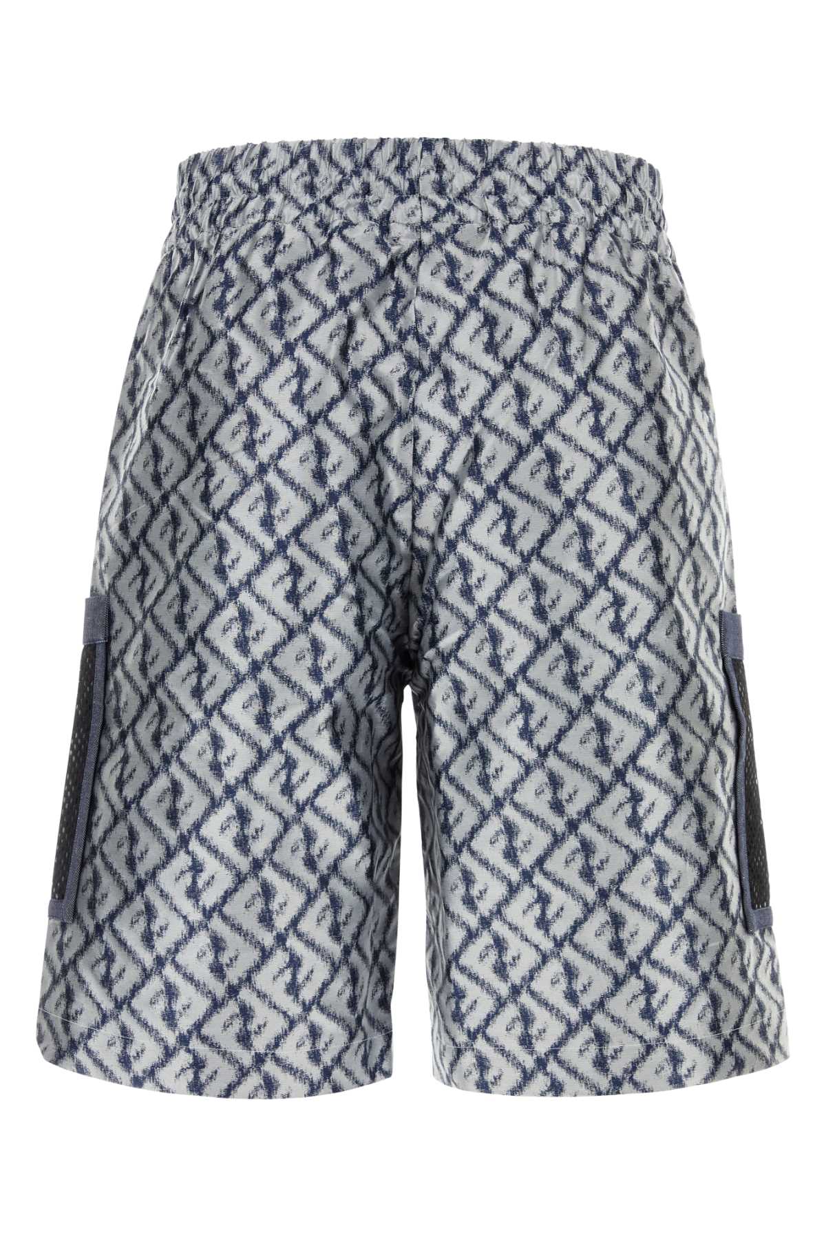 FENDI Embroidered Mini Bermuda Shorts for Men