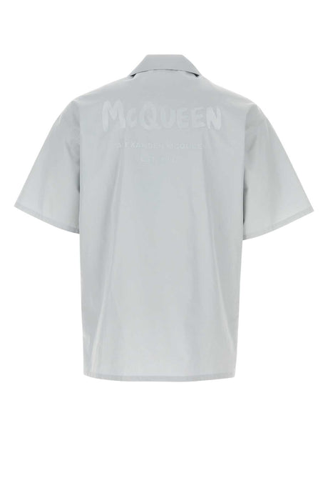 ALEXANDER MCQUEEN Elegant Grey Poplin Shirt for Men - 23S Season