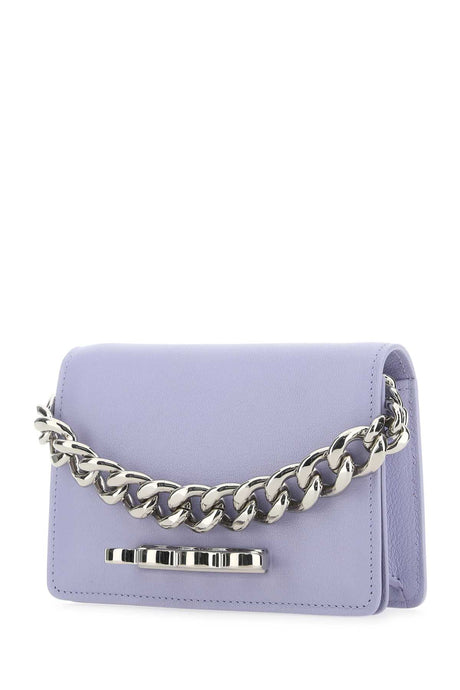 ALEXANDER MCQUEEN Mini Lilac Leather Handbag