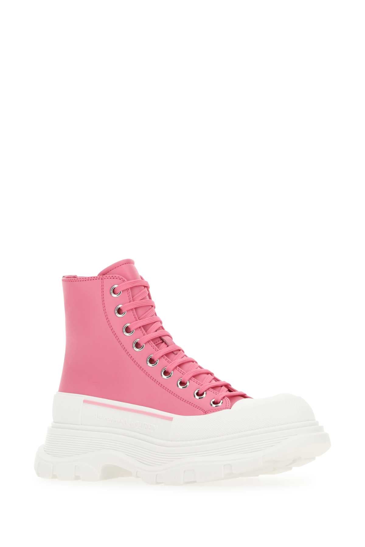 ALEXANDER MCQUEEN Leather Tread Slick Sneaker for Women