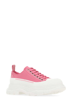 ALEXANDER MCQUEEN Chic Leather Tread Slick Sneakers - Size 7