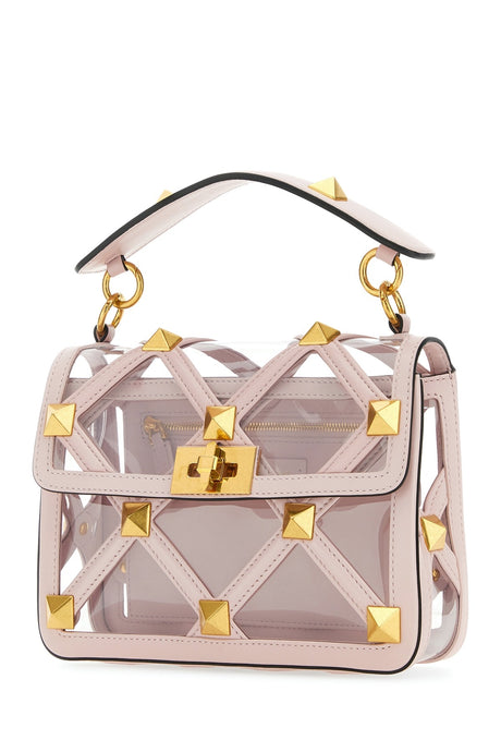 VALENTINO GARAVANI Medium Pink Roman Stud Handbag