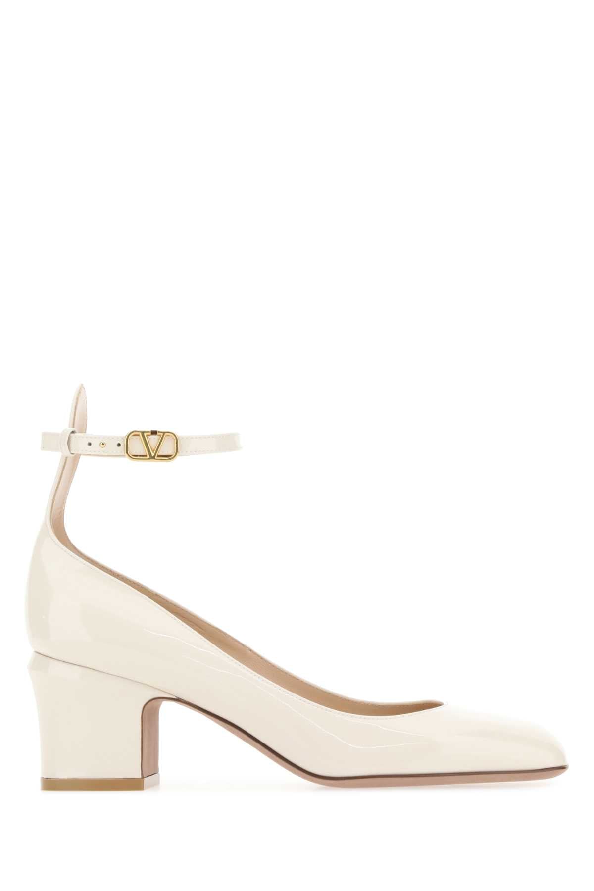 VALENTINO GARAVANI Ivory Leather Tan-go Pumps - 6 cm Heel Height