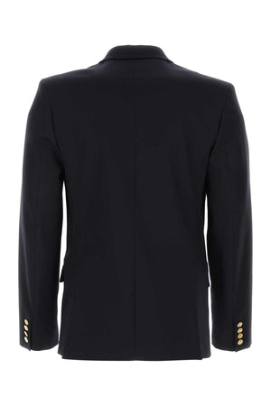 VALENTINO GARAVANI Navy Blue Cotton Blazer for Men