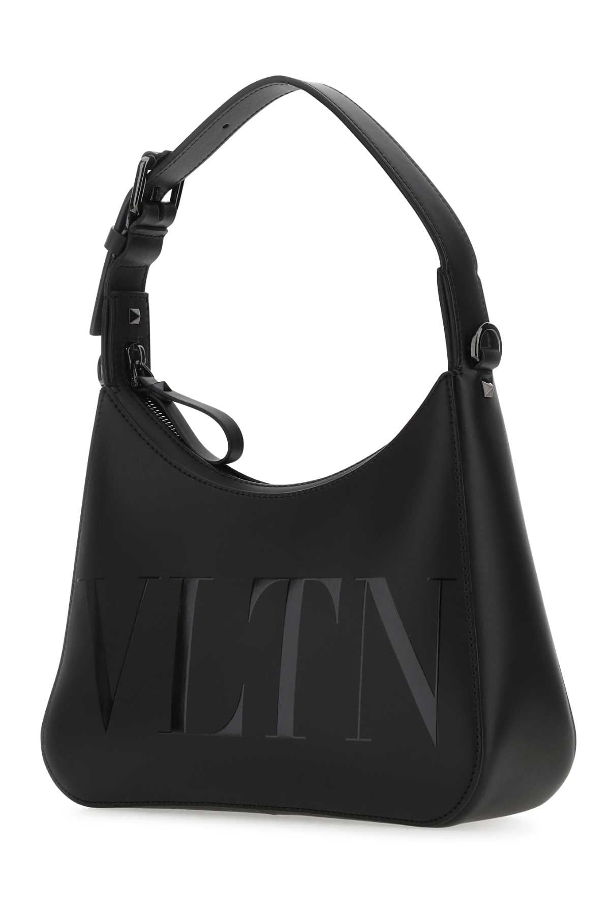 VALENTINO GARAVANI Sleek Mini Black Leather Handbag - 25 cm Width