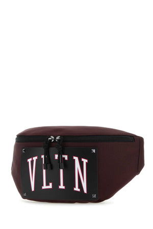 VALENTINO GARAVANI Grape Fabric VLTN Mini Belt Handbag - 28x13x7 cm