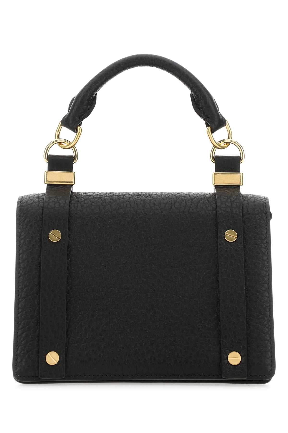 CHLOE Mini Black Leather Ora Handbag