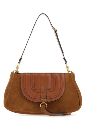 CHLOE Elegant Brown Suede Mini Clutch