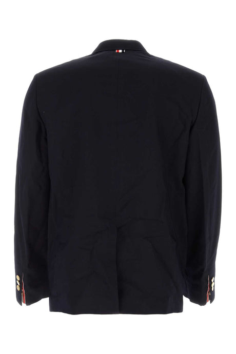 THOM BROWNE Classic Navy Wool Blazer for Men