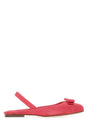 SALVATORE FERRAGAMO Fuchsia Suede Mini Bow Ballerinas