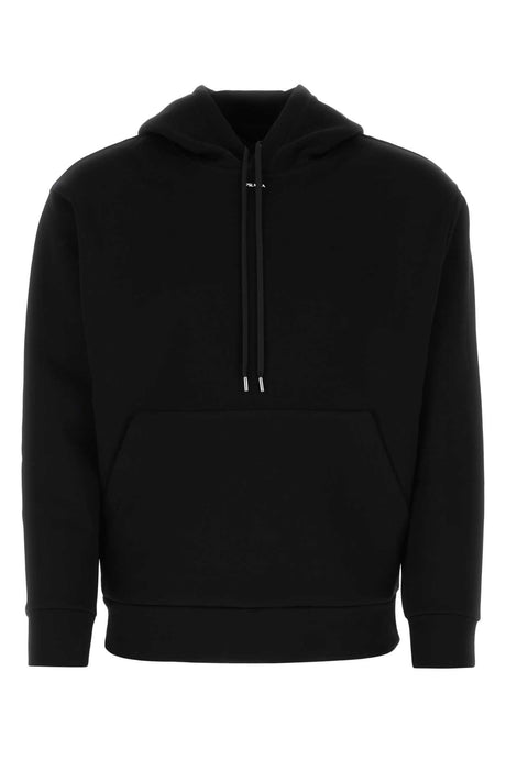 PRADA Essential Black Cotton Blend Sweatshirt for Men