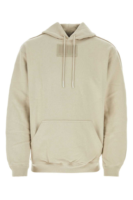 VTMNTS Beige Cotton Blend Sweatshirt for Men